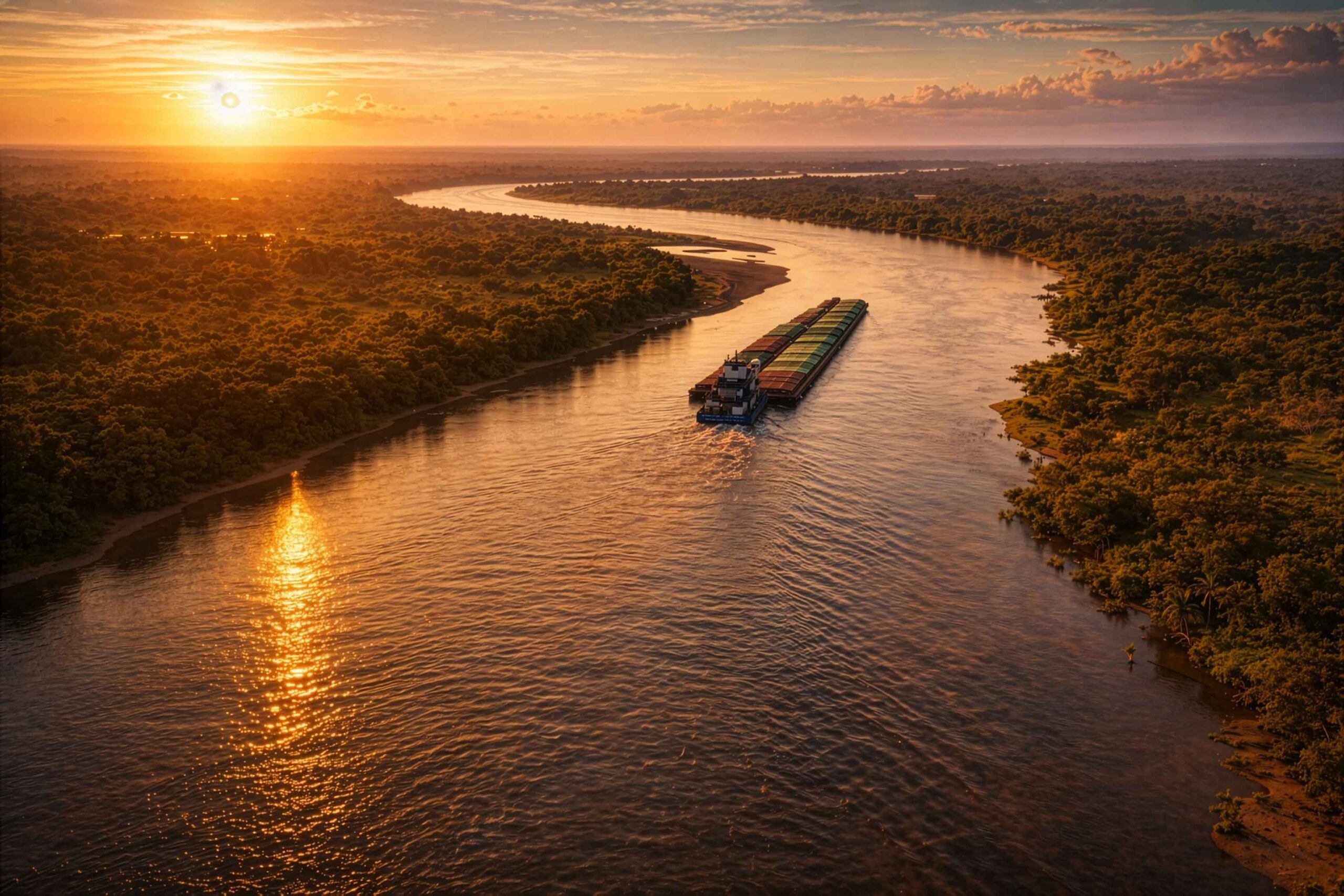 Río Paraguay — convoy flussaufwärts